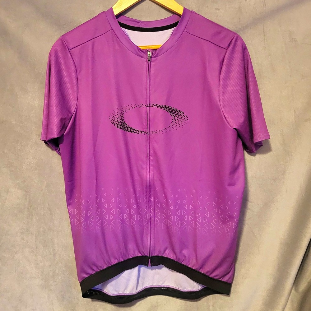 Oakley Endurance PKBLE Men's XL Purple Full Zip Short Sleeve Cycling Jersey NWT